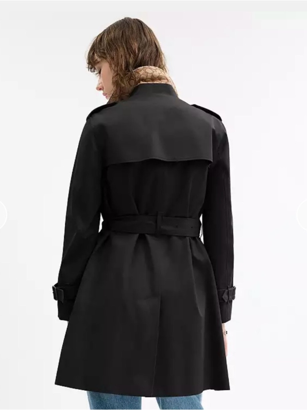 Coach Black The Trench Coat with Signature Lining - Picture 3 of 9